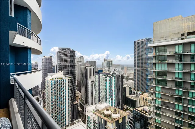 a view of city from balcony