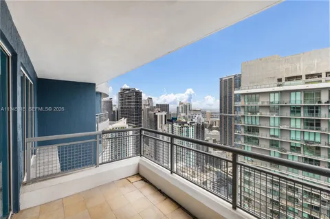 a view of city from balcony