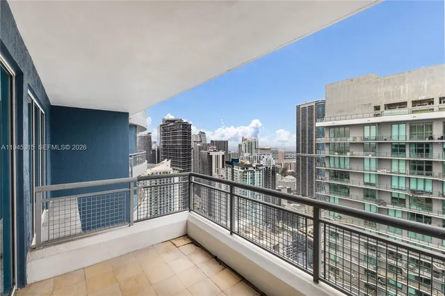 a view of city from balcony