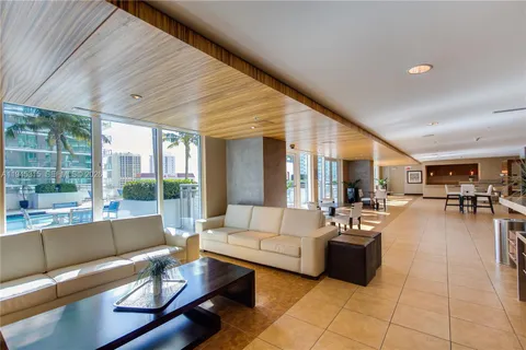 a front view of a multi story building