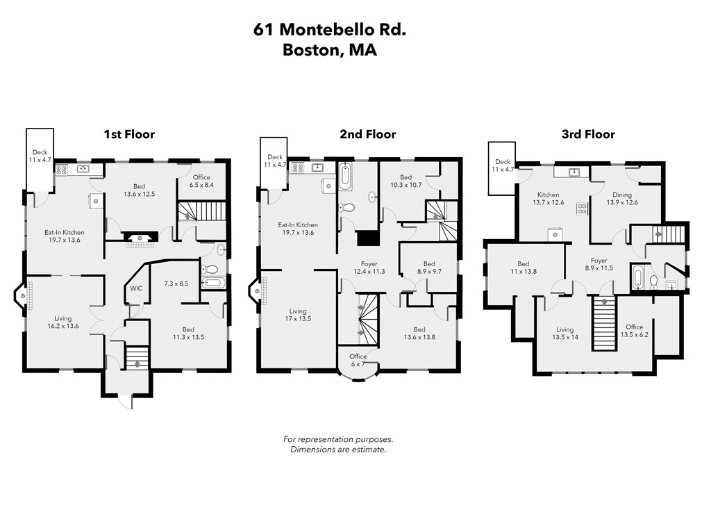 61 Montebello Road Boston, MA 02130 - Photo 35 of 35 a white building with black and white walls