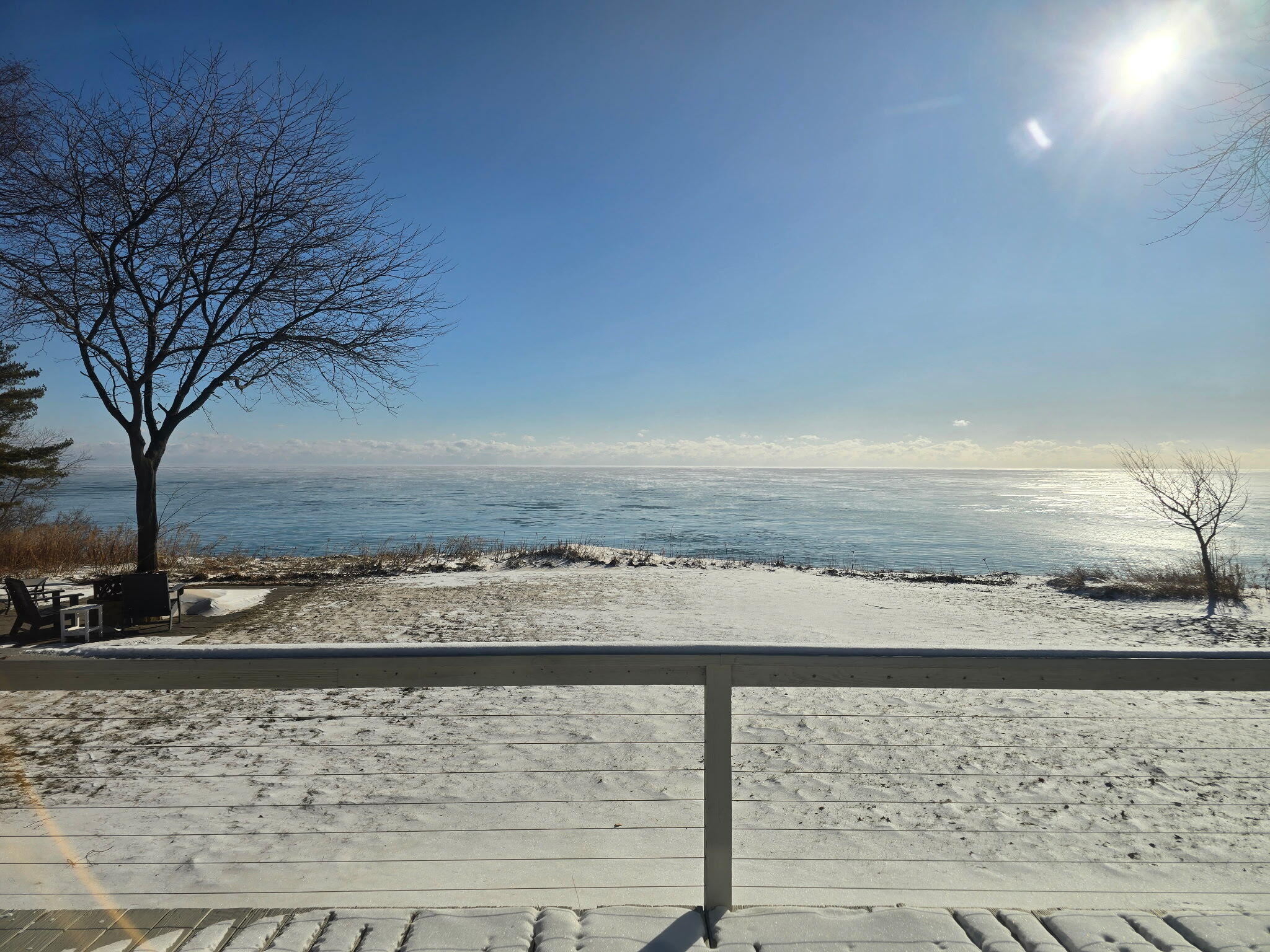 12435 Lakeshore Road Centerville, WI 53015 - Photo 44 of 56 Deck View Winter