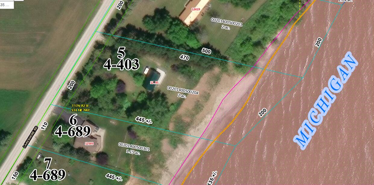 12435 Lakeshore Road Centerville, WI 53015 - Photo 52 of 56 Overhead GIS Map View