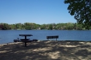 412 Warwick Road Tower Lakes, IL 60010 - Photo 26 of 30 a view of a lake with outdoor space and trees