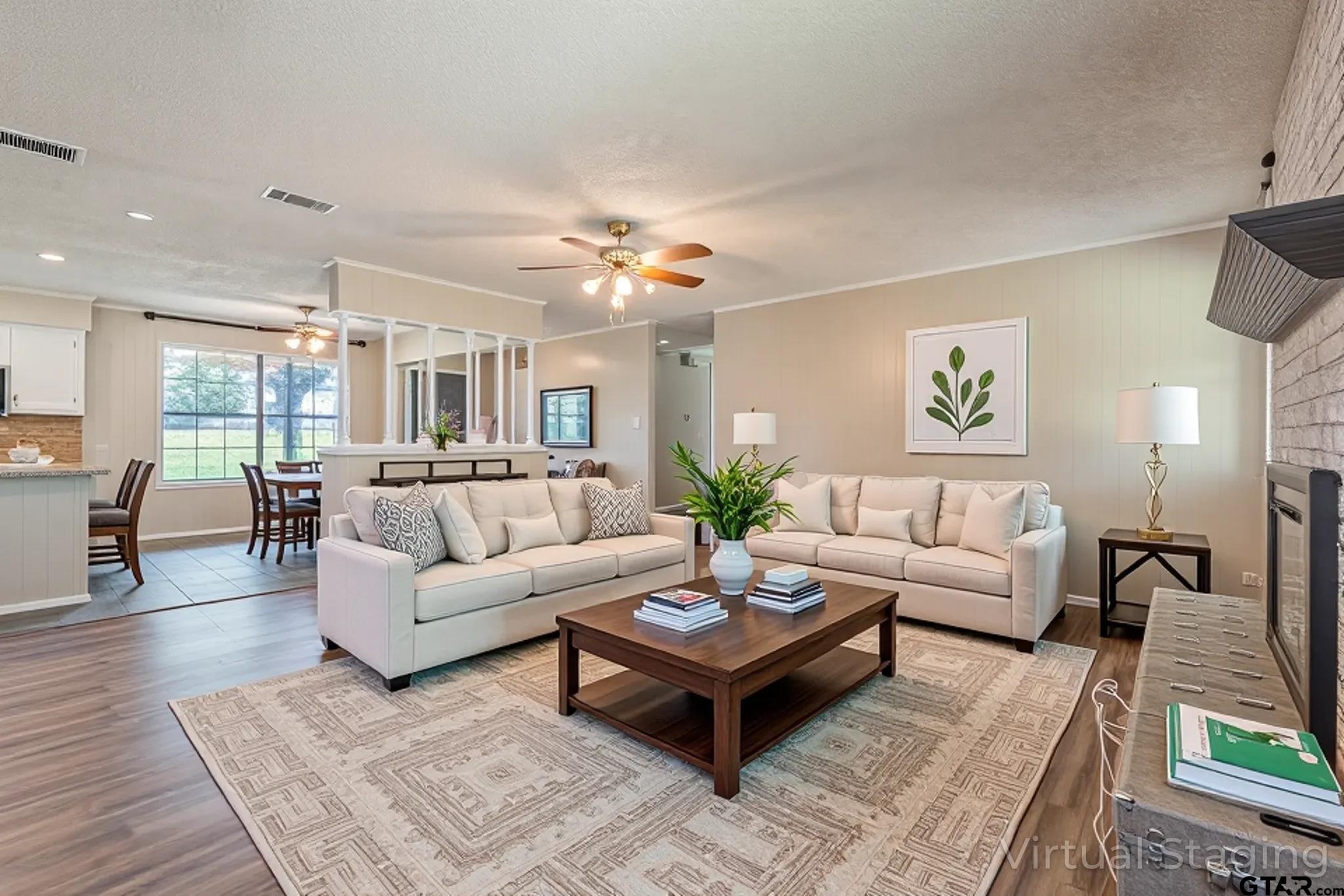 401 VZ County Road Canton, TX 75103 - Photo 20 of 45 a living room with furniture and view of kitchen
