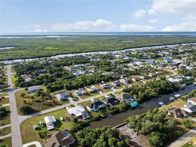 an aerial view of a city