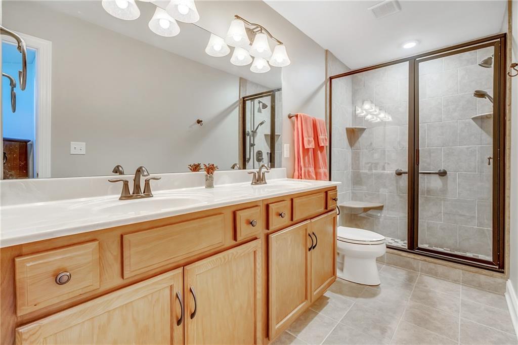 369 Saddlebrook Road Gibsonia, PA 15044 - Photo 13 of 25 Master Bath with Double Bowl Sink and Walk-In Shower