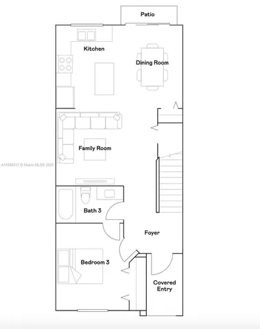 a picture of a bench in a white wall