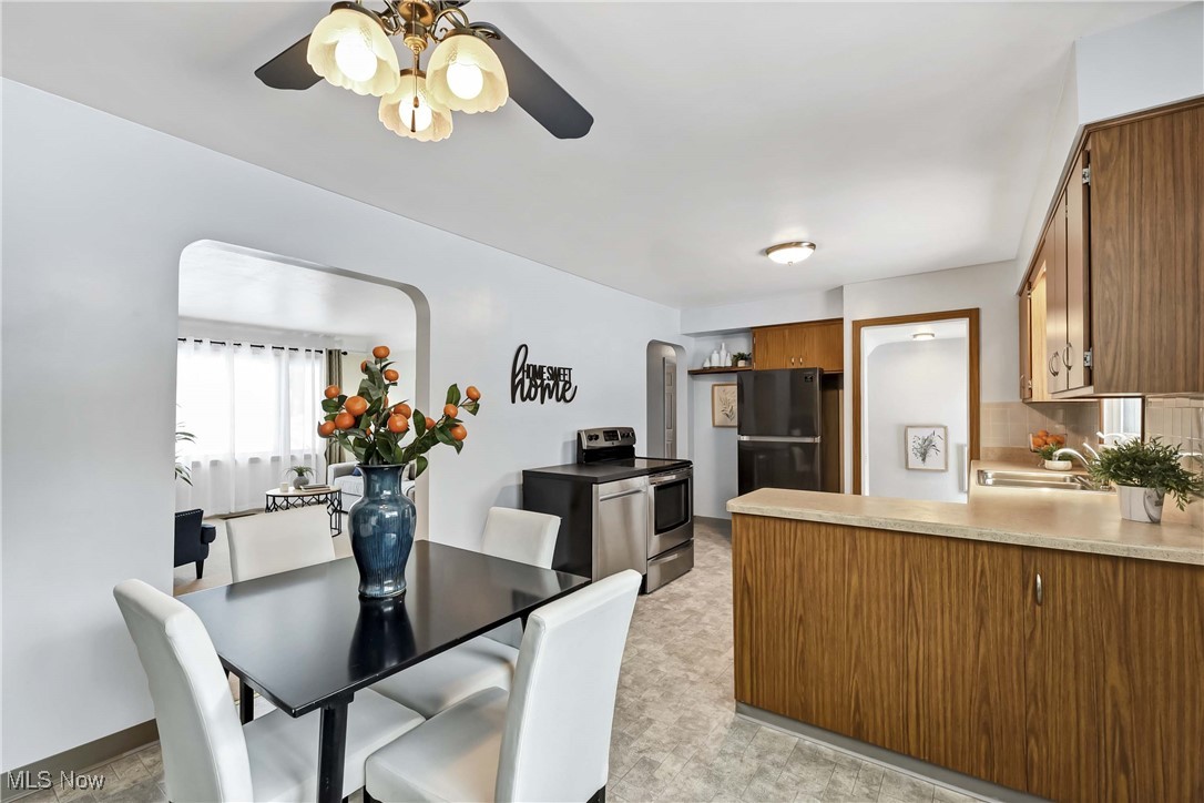 17239 Fowles Road Cleveland, OH 44130 - Photo 10 of 43 Dining room featuring ceiling fan