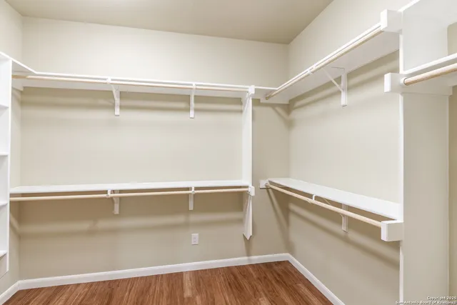 a close view of closet