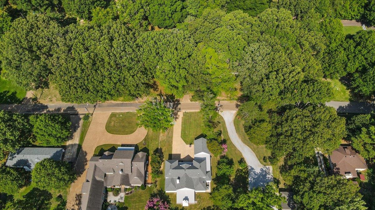 350 Burrows Road Collierville, TN 38017 - Photo 31 of 36 an aerial view of a house with swimming pool and outdoor seating