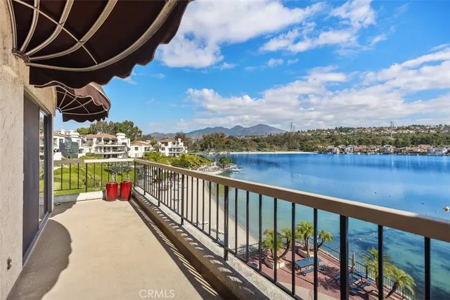 a view of city from a balcony