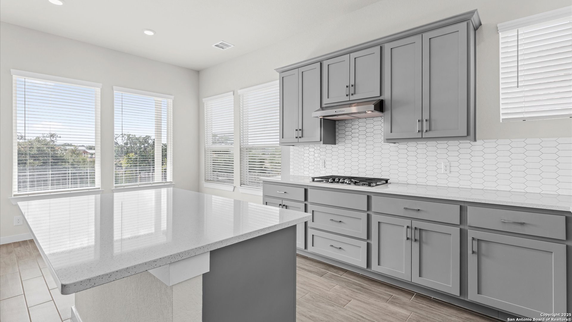 1551 Terrys Gate Road New Braunfels, TX 78132 - Photo 8 of 32 a kitchen with white cabinets and a sink