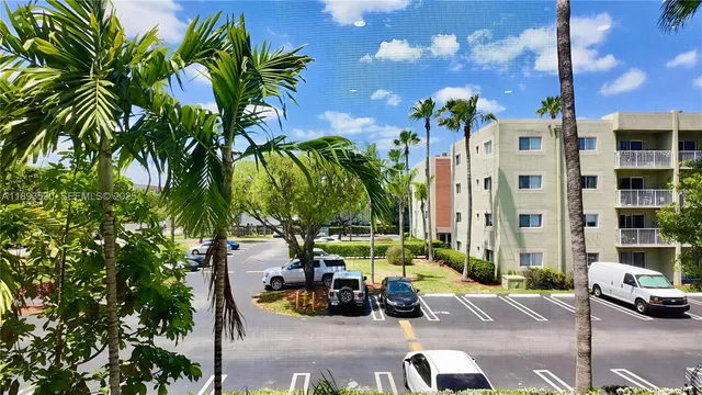 a view of street with sitting area