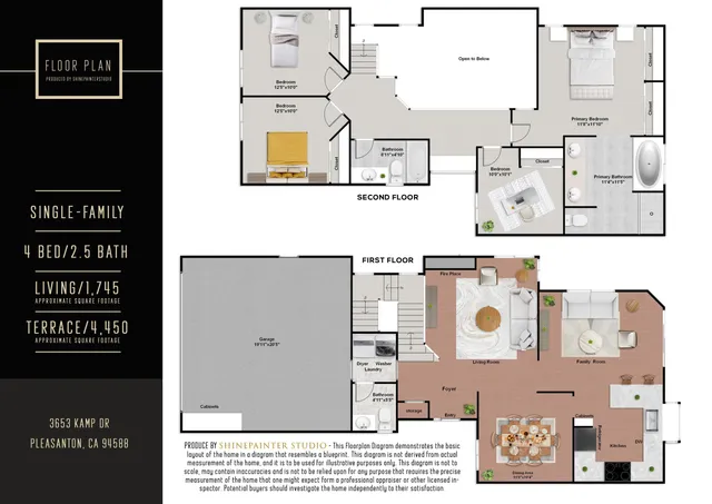 $1,598,000 | 3653 Kamp Drive, Pleasanton, CA 94588