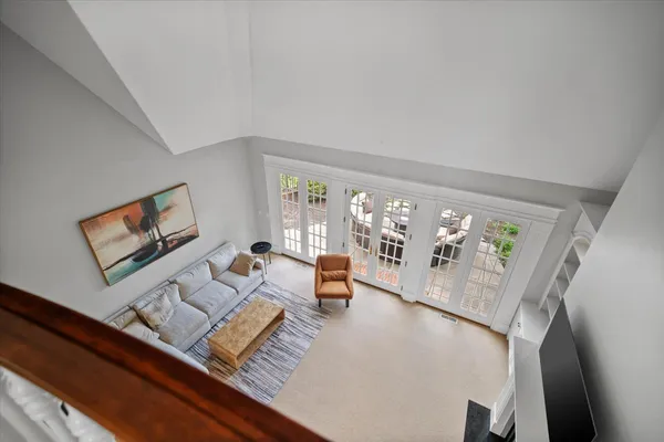 a view of a house with backyard sitting area