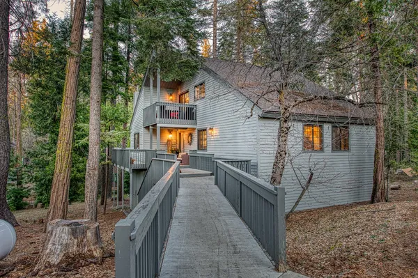 a view of a house with a deck