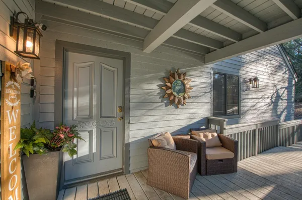 a view of a entryway door of the house