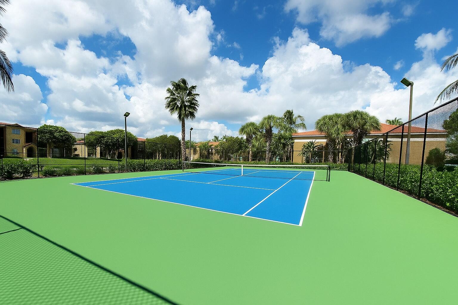 15135 Michelangelo Boulevard, Unit 108 Delray Beach, FL 33446 - Photo 14 of 17 a view of yard with trampoline