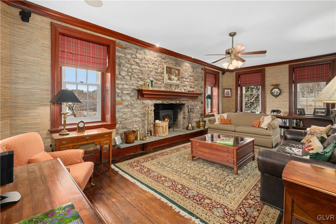 2332 Kunsman Road Quakertown, PA 18951 - Photo 16 of 53 a living room with furniture large window and a fireplace