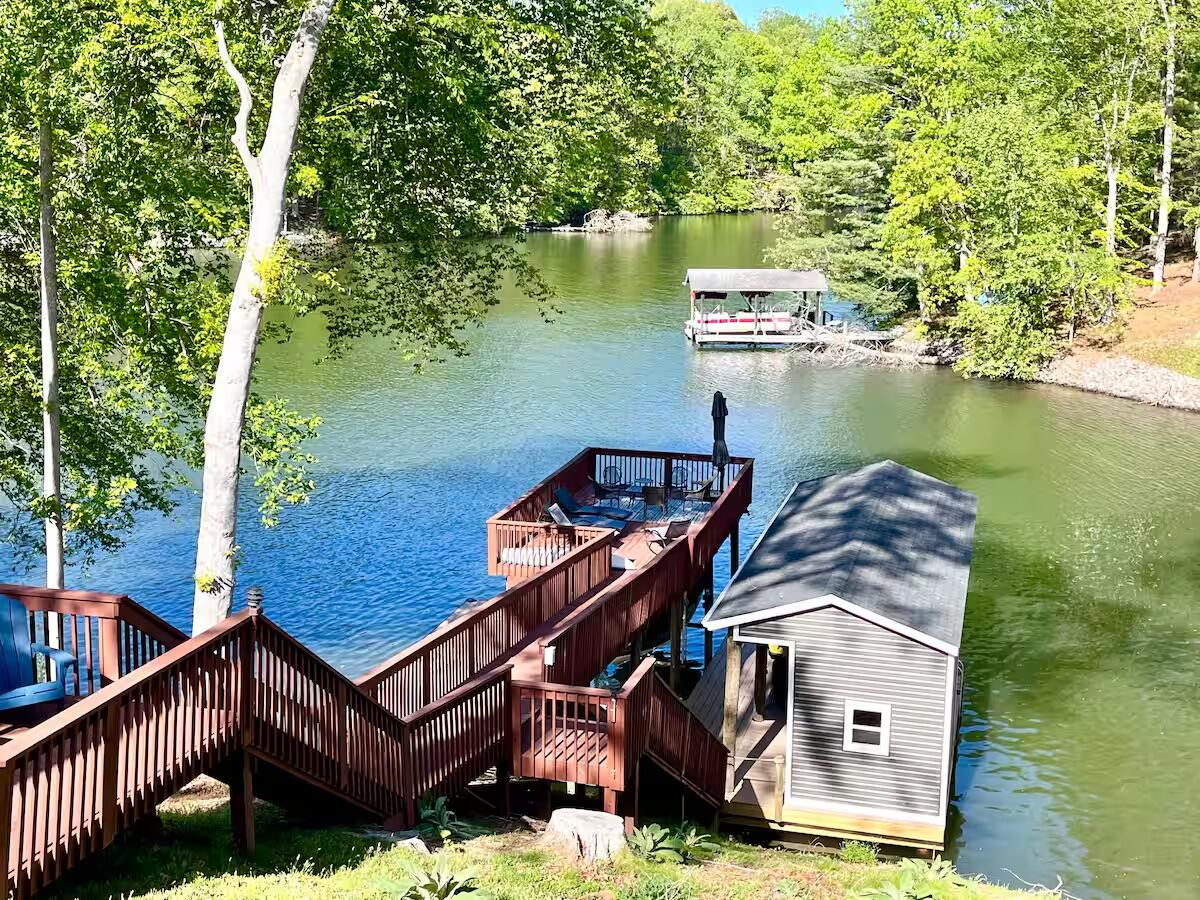 1970 Morewood Road Hardy, VA 24101 - Photo 55 of 61 a view of a house with pool and lake view