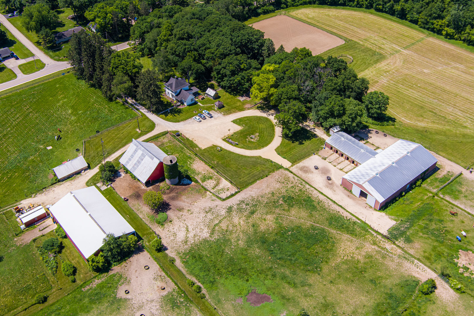 12757 Base Line Road Genoa, IL 60135 - Photo 24 of 49 an aerial view of a house with a yard
