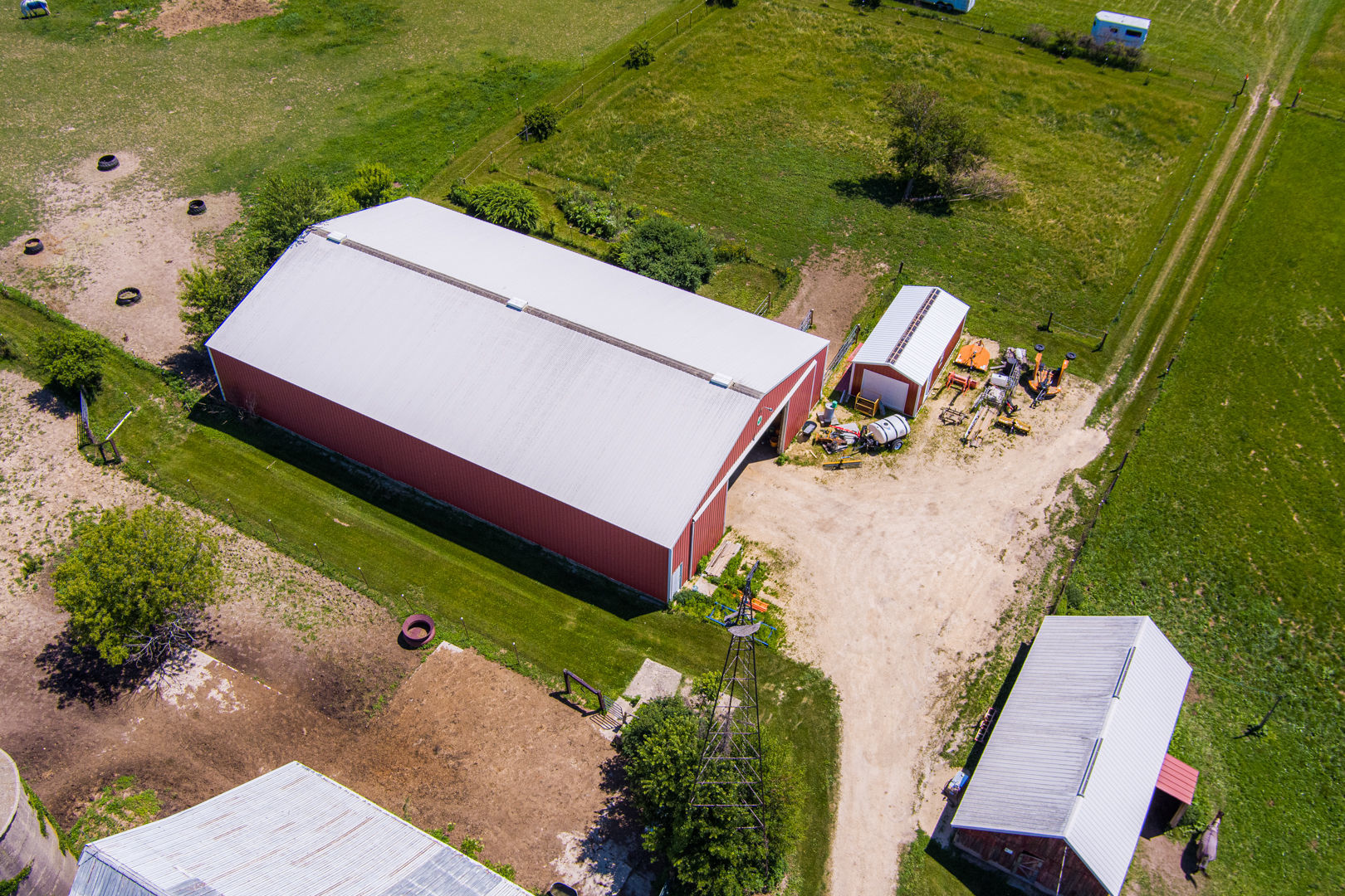 12757 Base Line Road Genoa, IL 60135 - Photo 27 of 49 an aerial view of a house with a yard