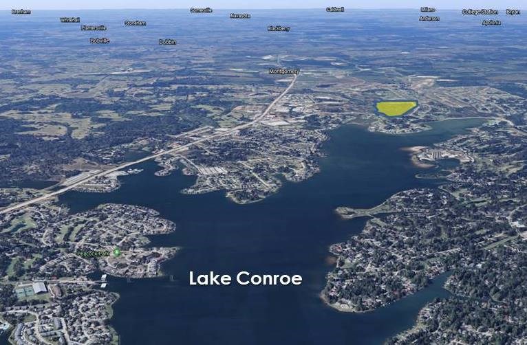 0 Walden Road Montgomery, TX 77356 - Photo 4 of 12 Aerial view looking over the West branch of Lake Conroe.