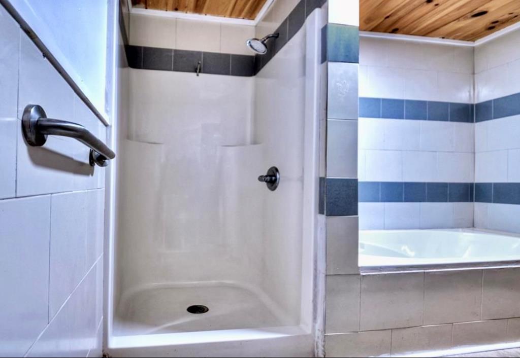 1843 Old Mobile Road McCaysville, GA 30555 - Photo 14 of 41 a bathroom with a bathtub and shower