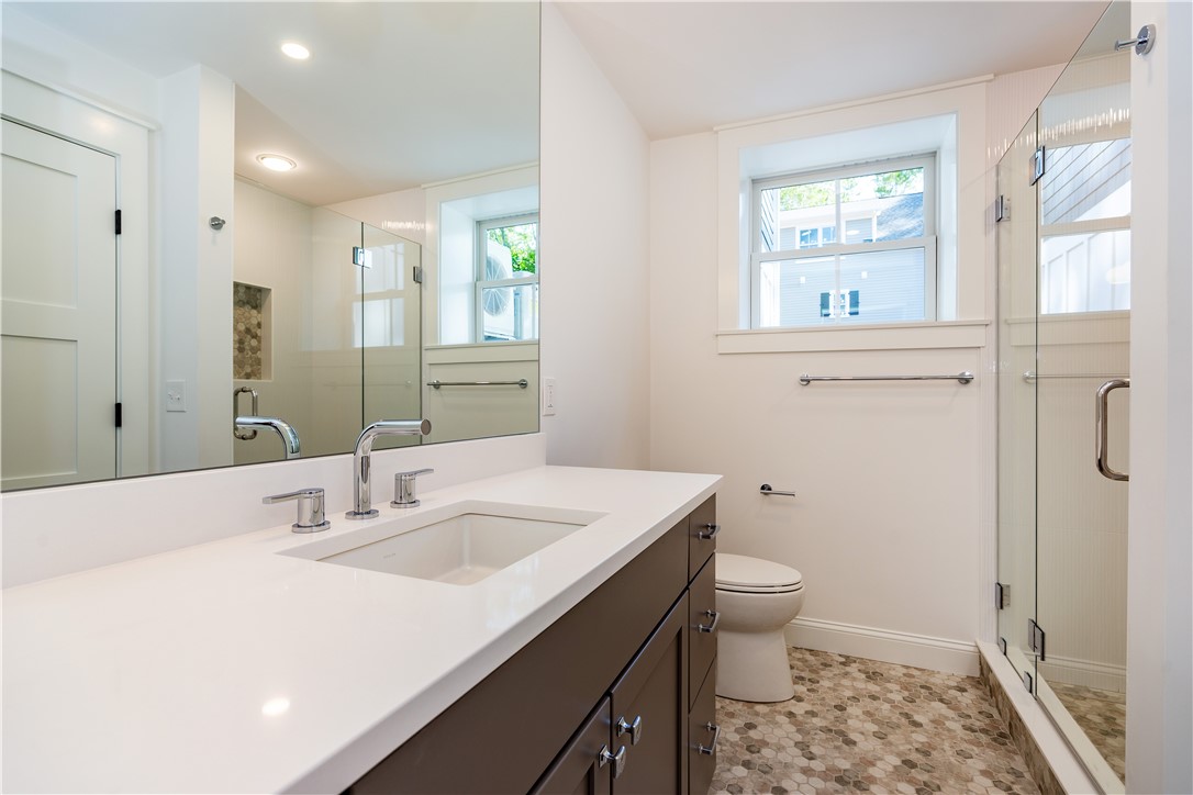 510 Greenbush Road Warwick, RI 02818 - Photo 40 of 49 Full bath #3 lower level —tiled shower with custom frameless door