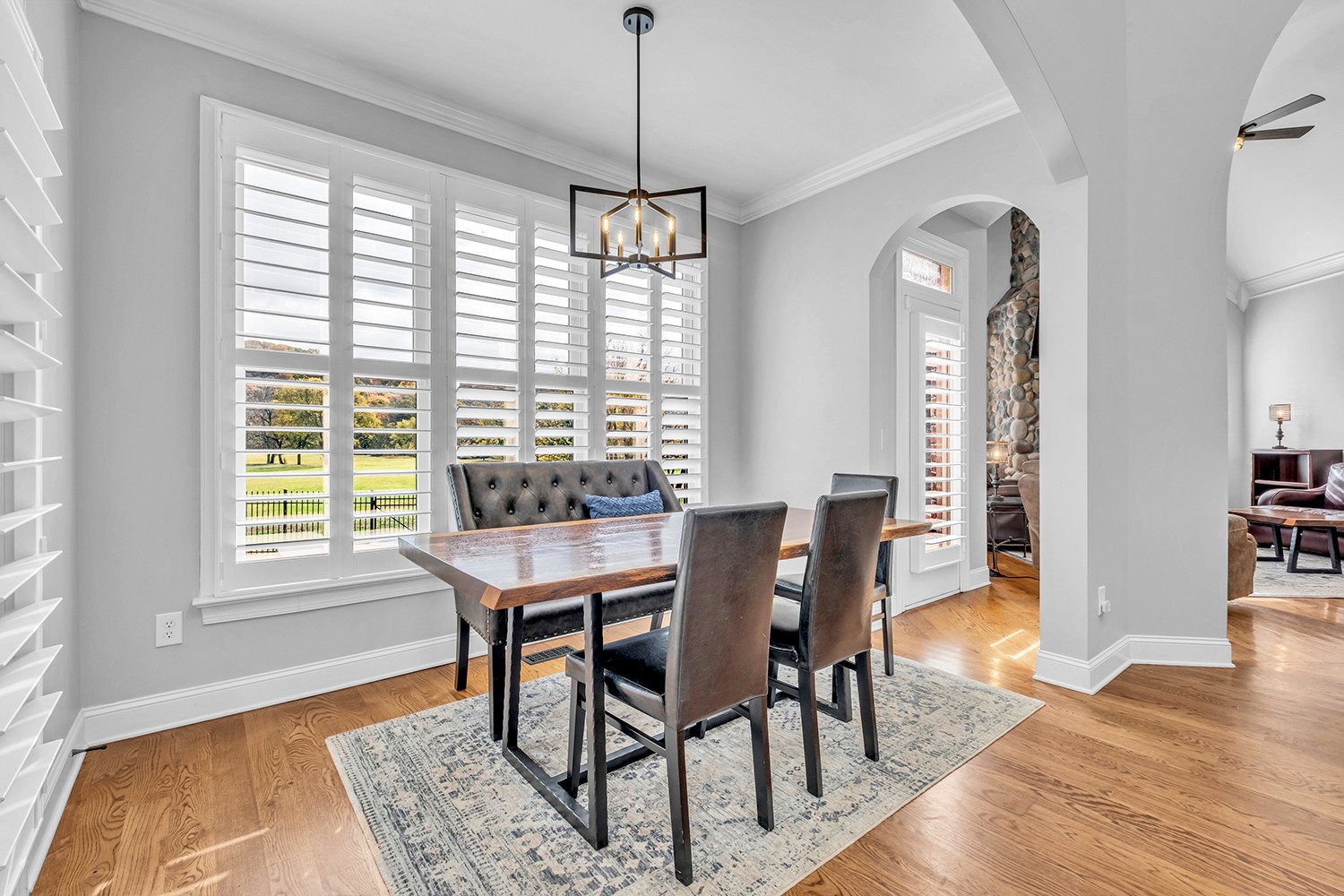 5210 Old Harding Road Franklin, TN 37064 - Photo 16 of 65 a view of a dining room with furniture window and wooden floor