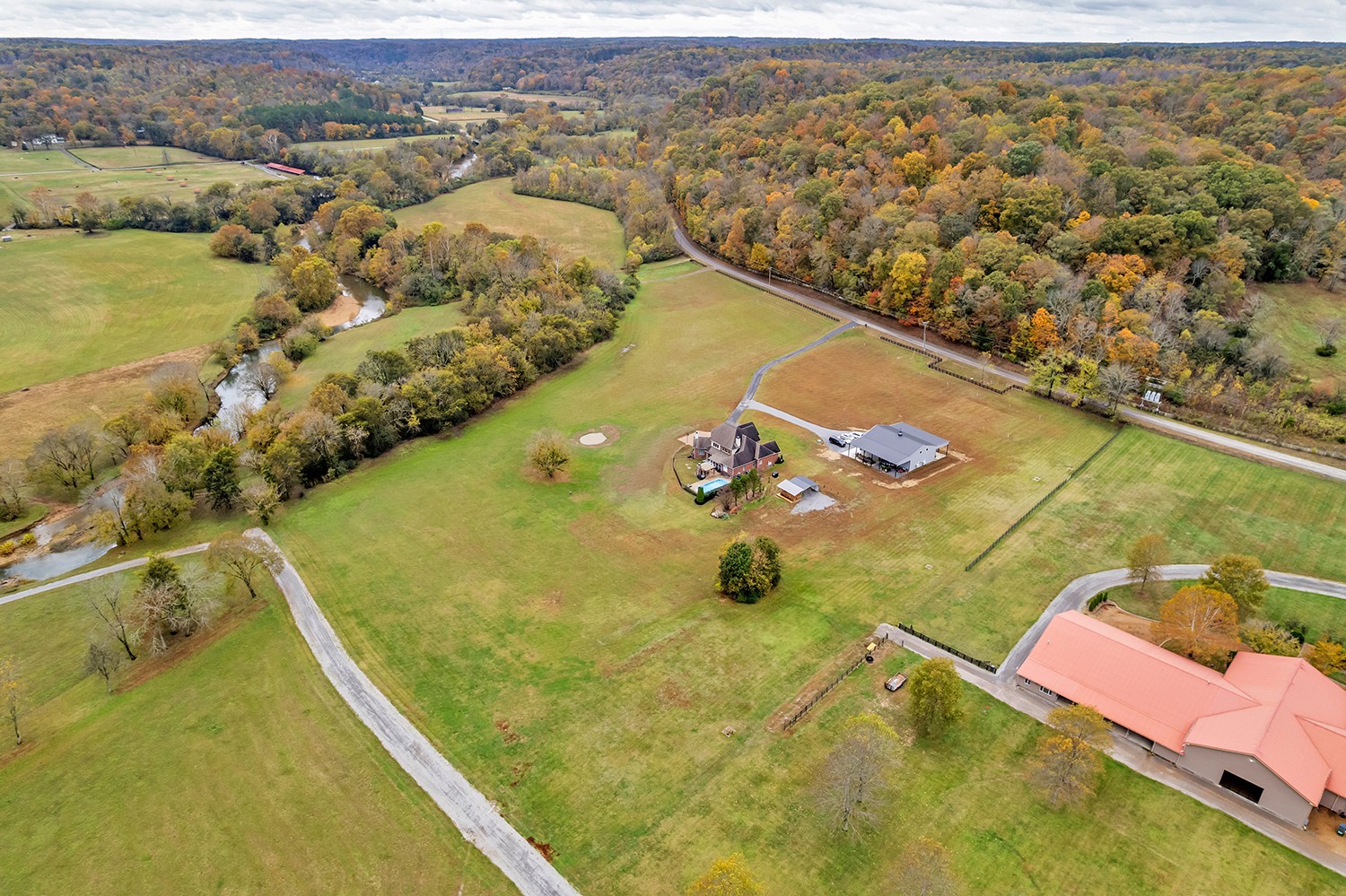 5210 Old Harding Road Franklin, TN 37064 - Photo 57 of 65 an aerial view of residential houses with outdoor space