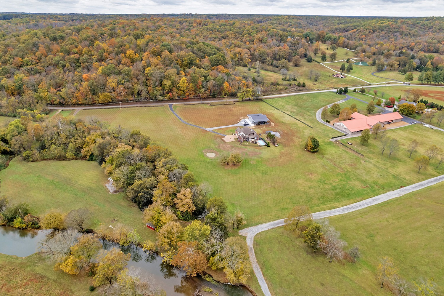 5210 Old Harding Road Franklin, TN 37064 - Photo 58 of 65 an aerial view of a residential houses with outdoor space