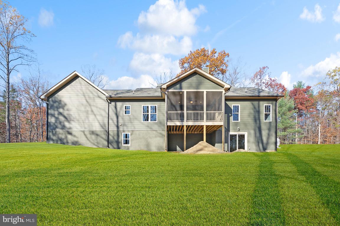 8360 Kilby Road Culpeper, VA 22701 - Photo 4 of 37 Rear elevation with screened deck, *virtual grass*