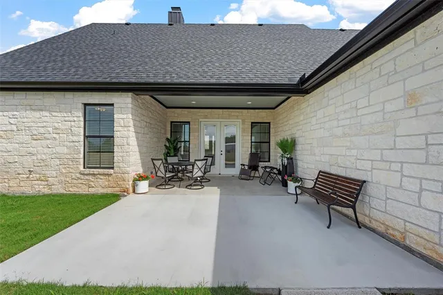 a view of a big room with a garden