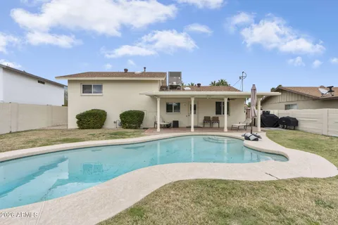 a view of a house with pool