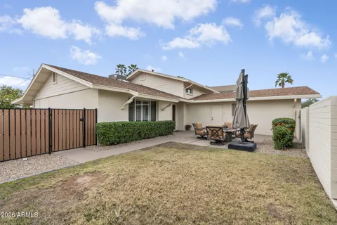 a view of a house with patio
