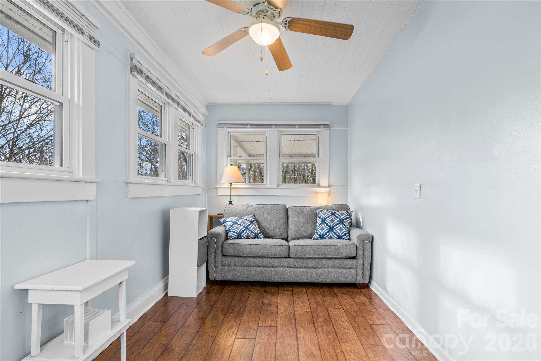 23 Maxwell Road Asheville, NC 28805 - Photo 21 of 47 a living room with furniture and a wooden floor