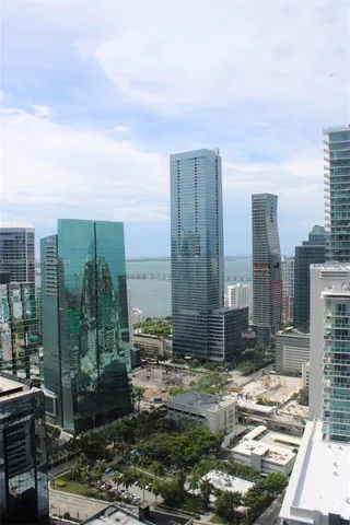 a view of city from balcony