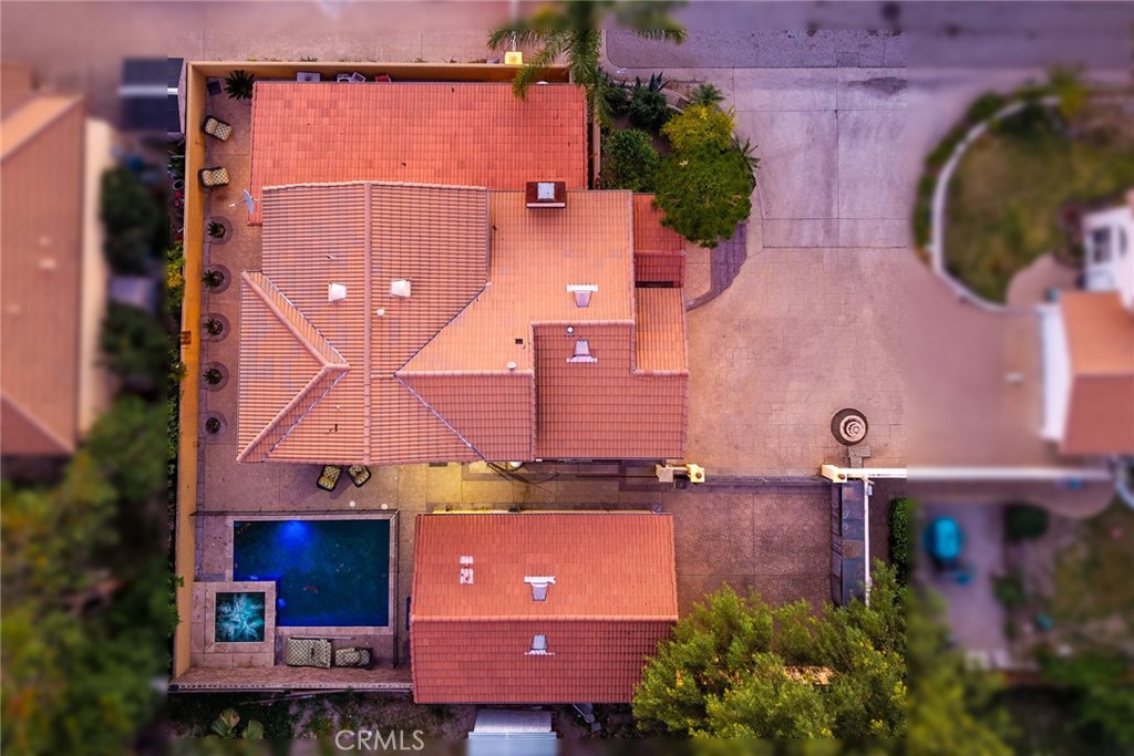 10610 Oak Tree Way Sunland, CA 91040 - Photo 58 of 63 an aerial view of residential houses with outdoor space and a car parking