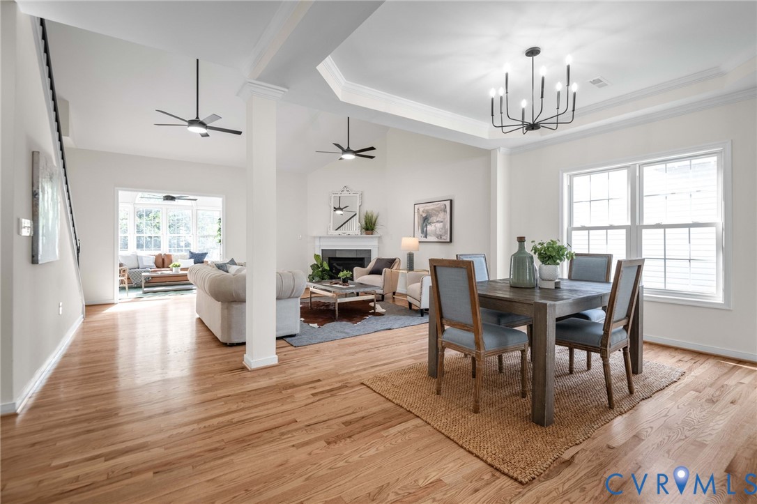 1024 Alcorn Terrace Midlothian, VA 23114 - Photo 17 of 50 a view of a dining room with furniture window and wooden floor
