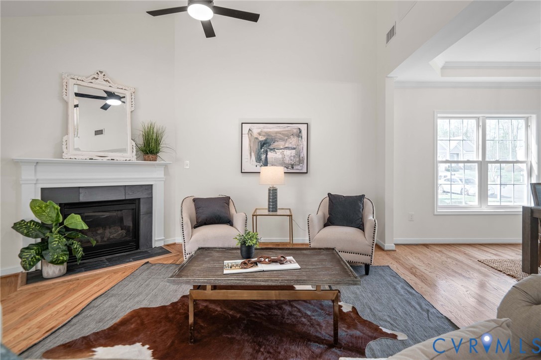 1024 Alcorn Terrace Midlothian, VA 23114 - Photo 22 of 50 a living room with furniture fireplace and window