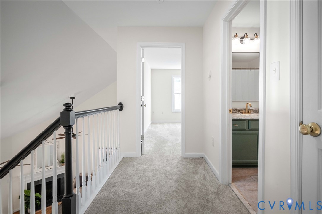 1024 Alcorn Terrace Midlothian, VA 23114 - Photo 36 of 50 a view of a hallway with wooden floor and entryway