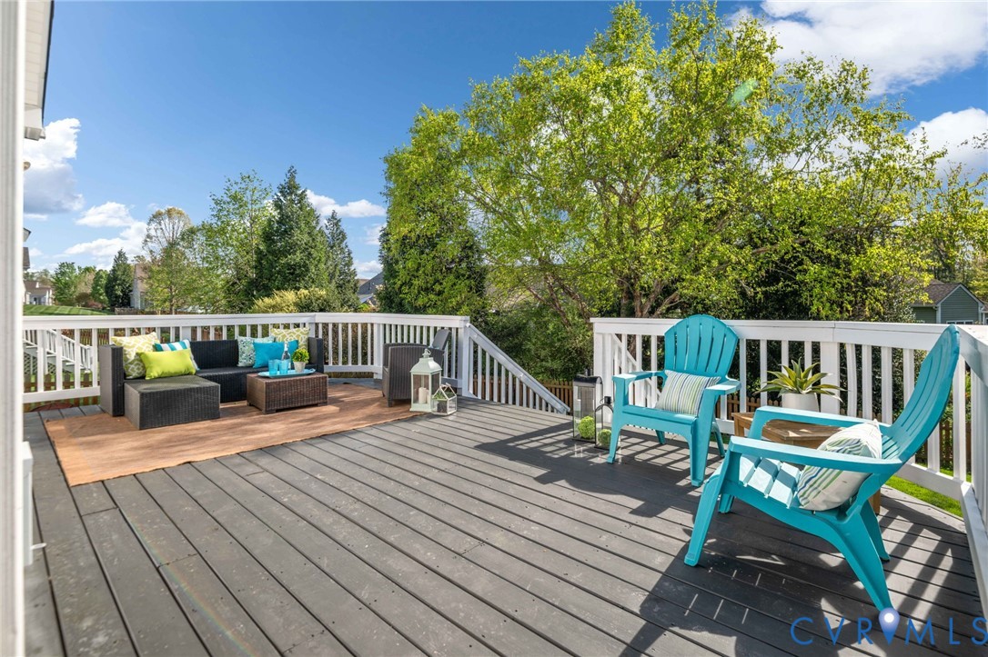 1024 Alcorn Terrace Midlothian, VA 23114 - Photo 48 of 50 a view of deck with wooden floor and seating space