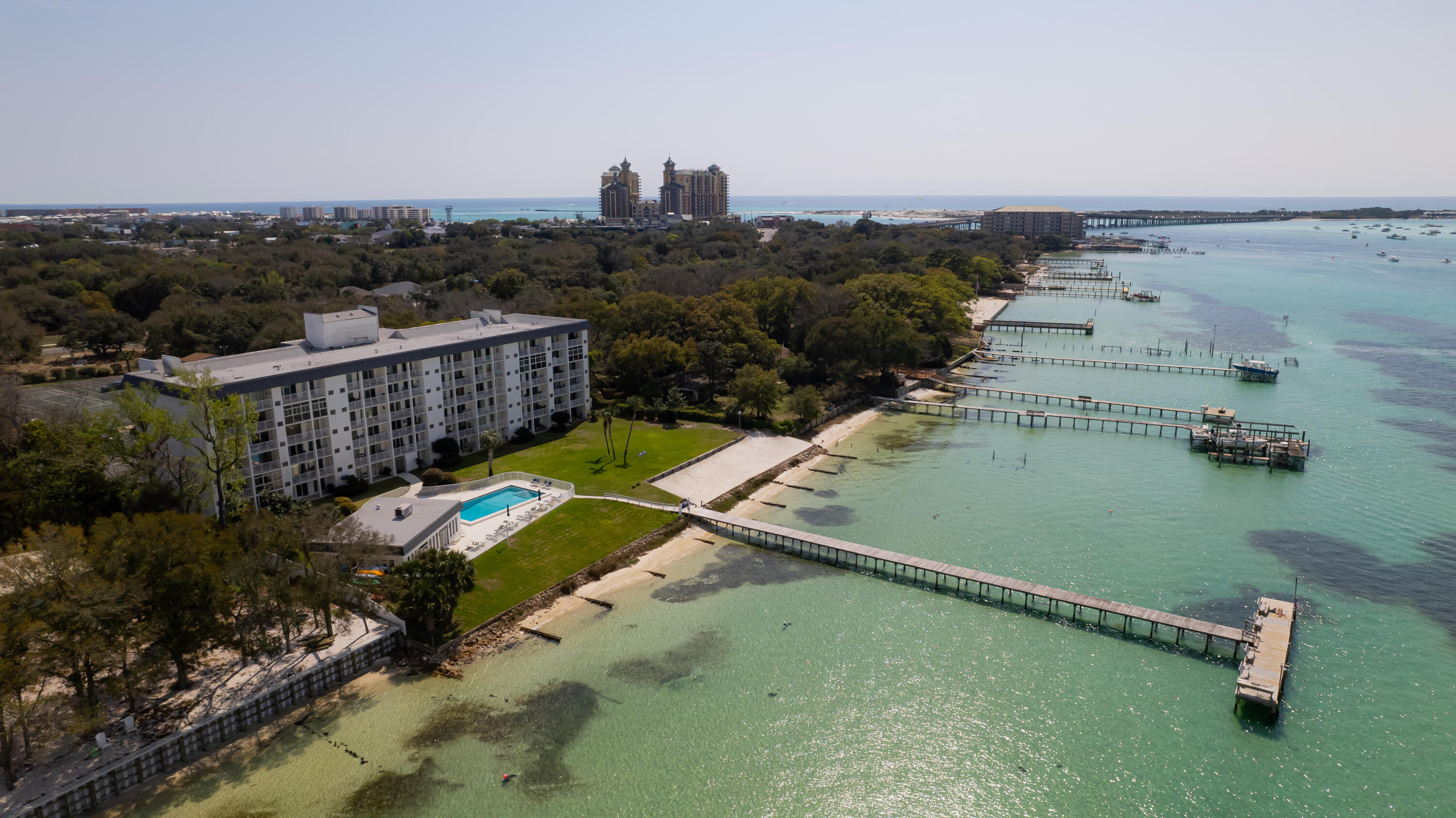 151 Calhoun Avenue, Unit 201 Destin, FL 32541 - Photo 2 of 55 an aerial view of a house with a swimming pool