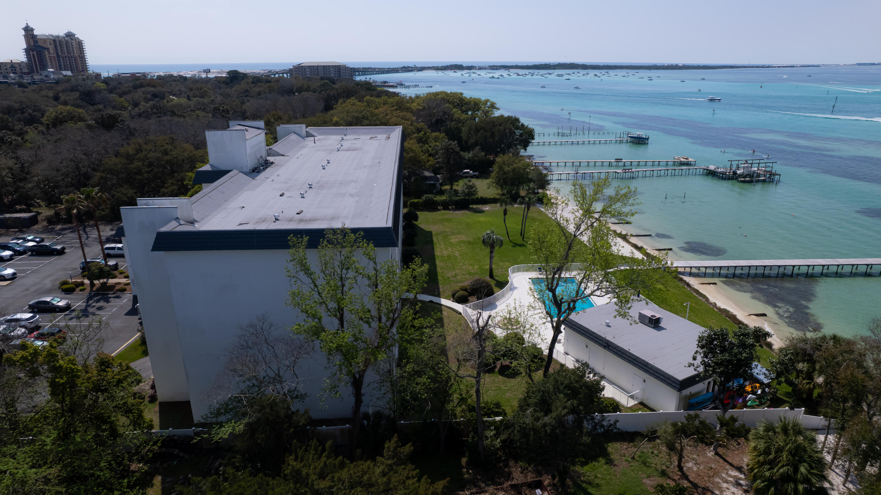 151 Calhoun Avenue, Unit 201 Destin, FL 32541 - Photo 29 of 55 an aerial view of a house with a lake view