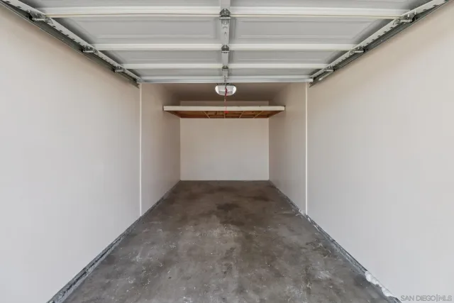 a view of a garage