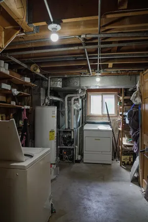 a view of storage and utility room