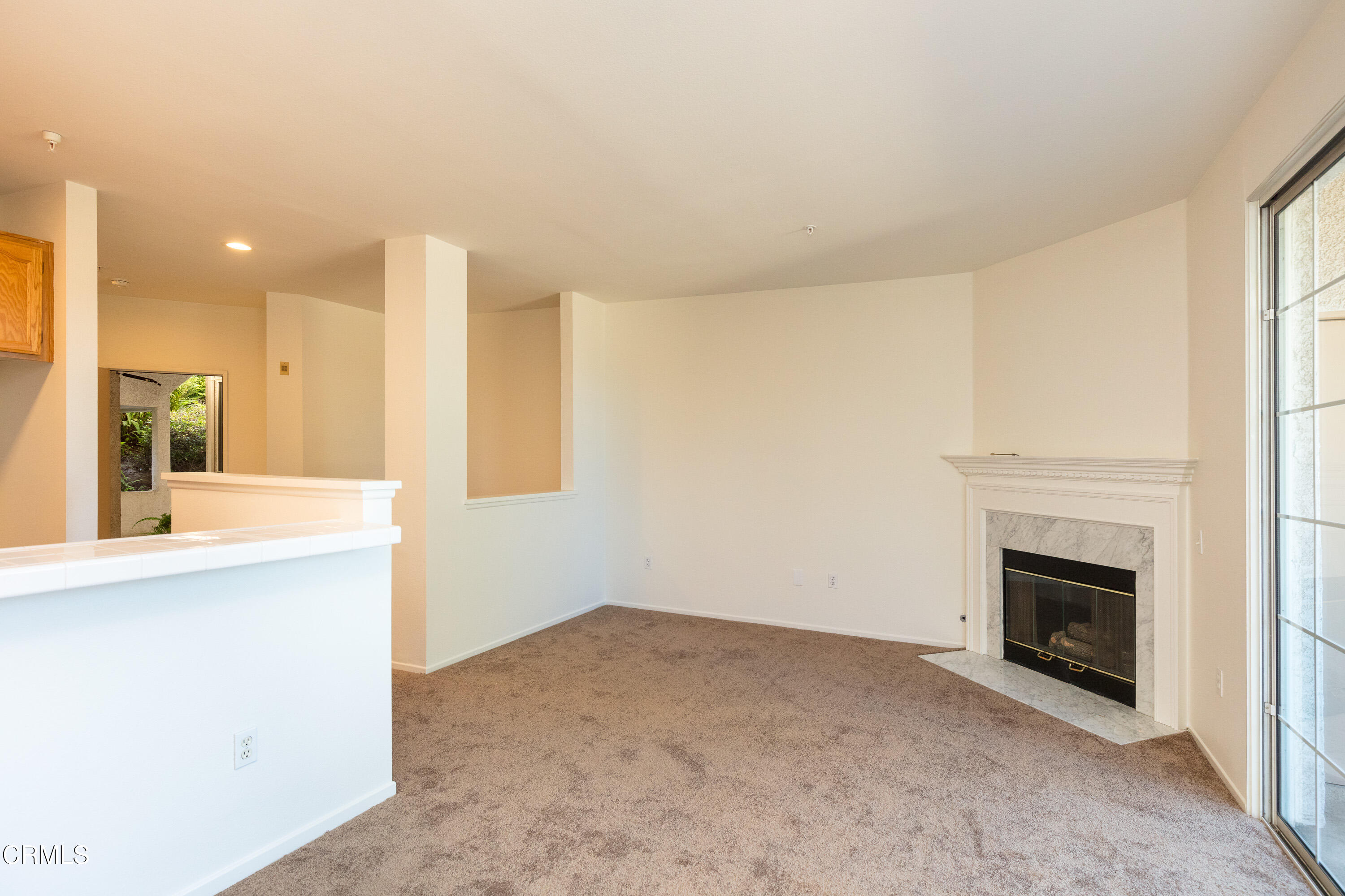 2913 Antonio Drive, Unit 106 Camarillo, CA 93010 - Photo 7 of 14 an empty room with a fireplace and window
