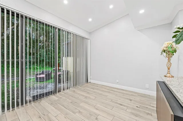 a view of backyard with green space